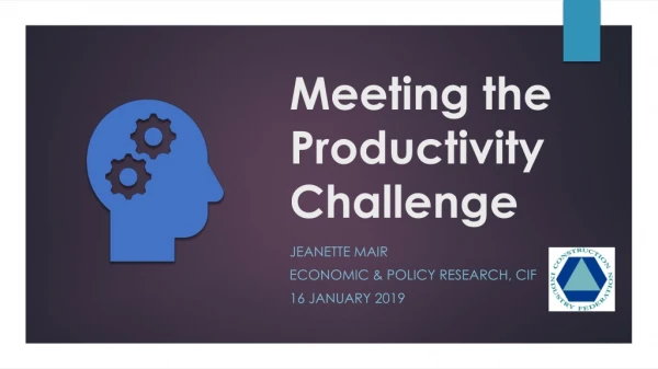 Meeting the Productivity Challenge