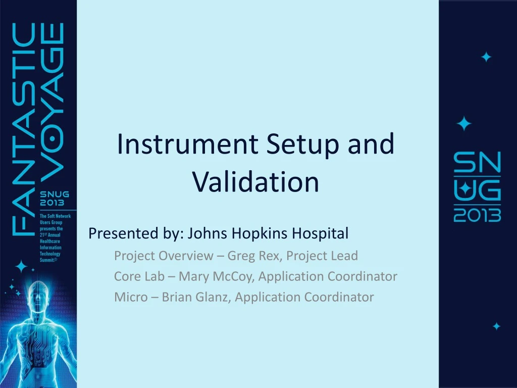 instrument setup and validation