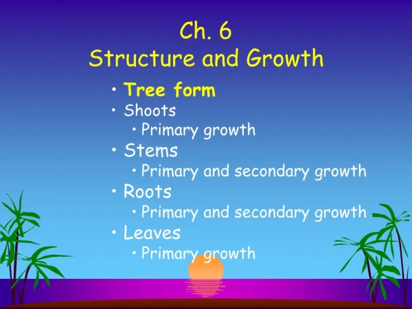 Ch. 6 Structure and Growth