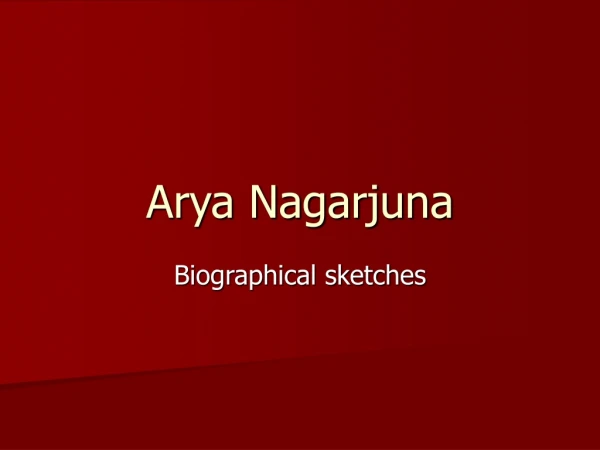 Arya Nagarjuna