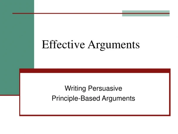 Effective Arguments