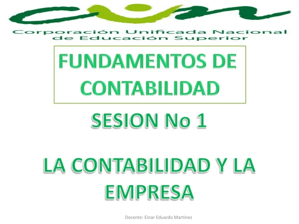 FUNDAMENTOS DE  CONTABILIDAD