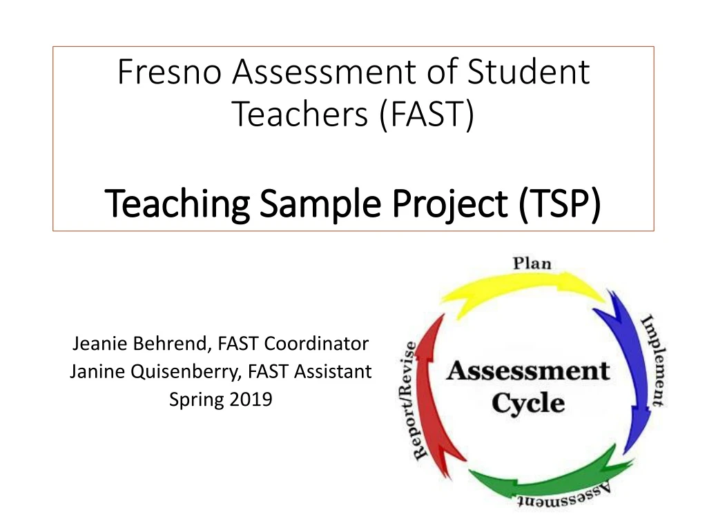 fresno assessment of student teachers fast teaching sample project tsp