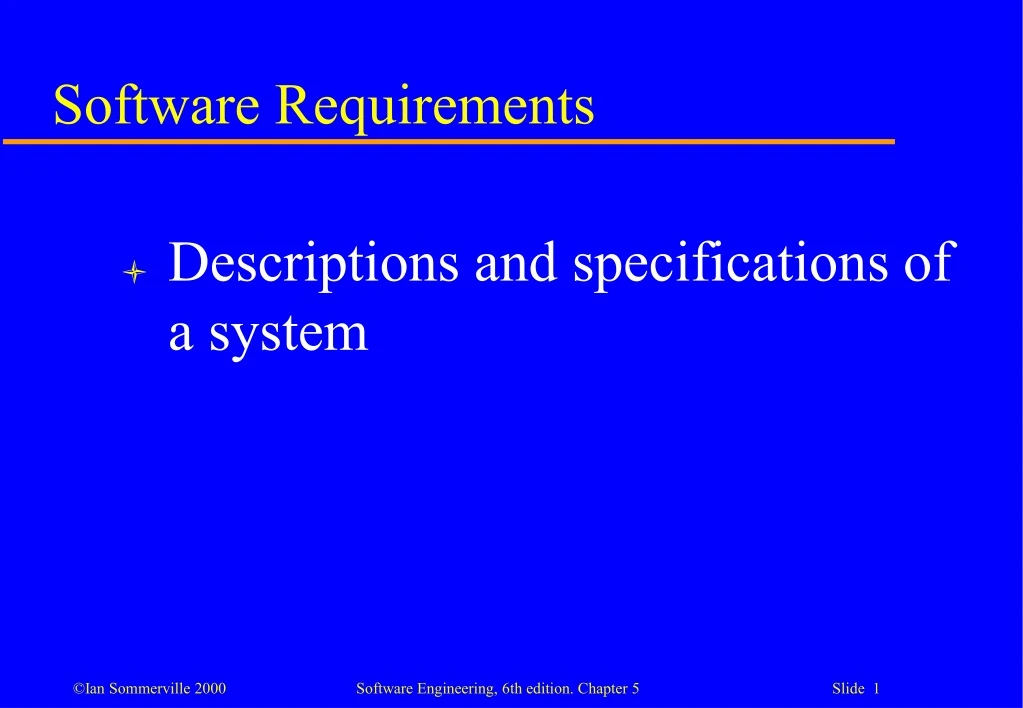 software requirements