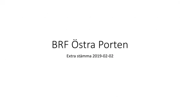BRF Östra Porten