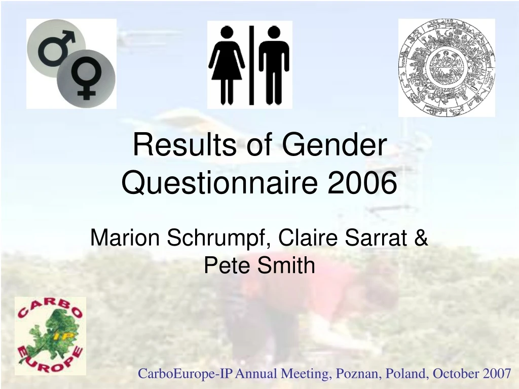 results of gender questionnaire 2006