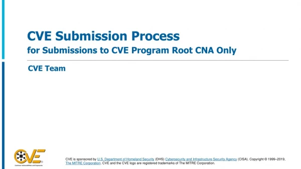 CVE Submission Process for Submissions to CVE Program Root CNA Only