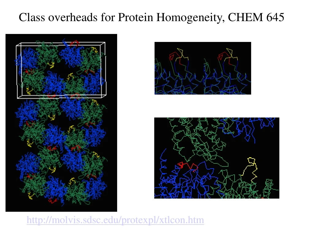 class overheads for protein homogeneity chem 645