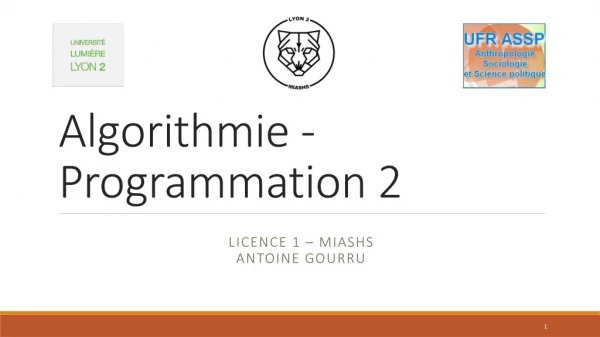 Algorithmie - Programmation 2