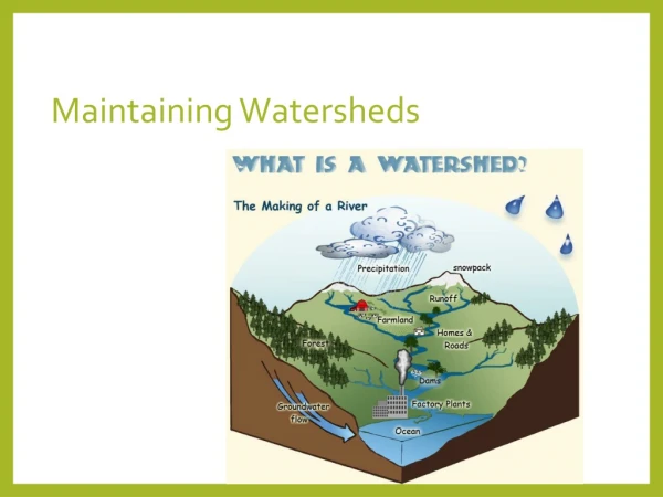 Maintaining Watersheds