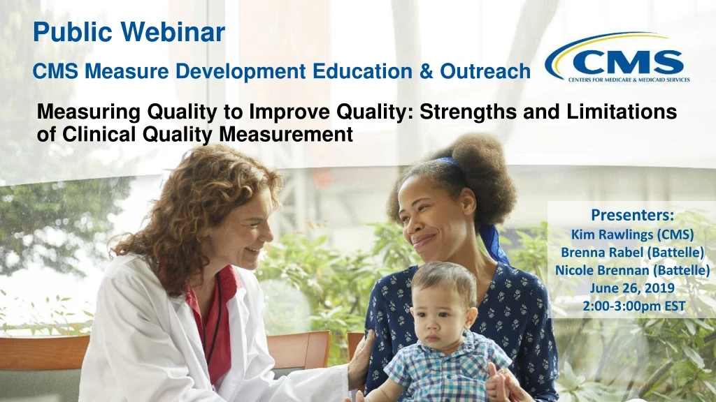 public webinar cms measure development education outreach