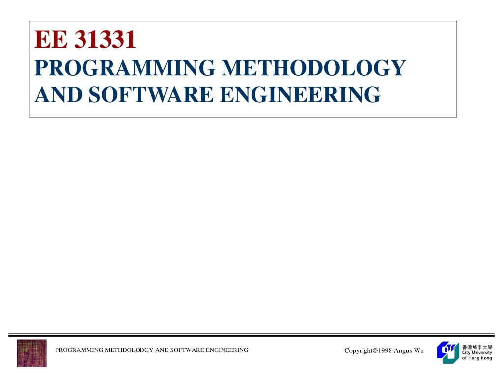 ee 31331 programming methodology and software engineering