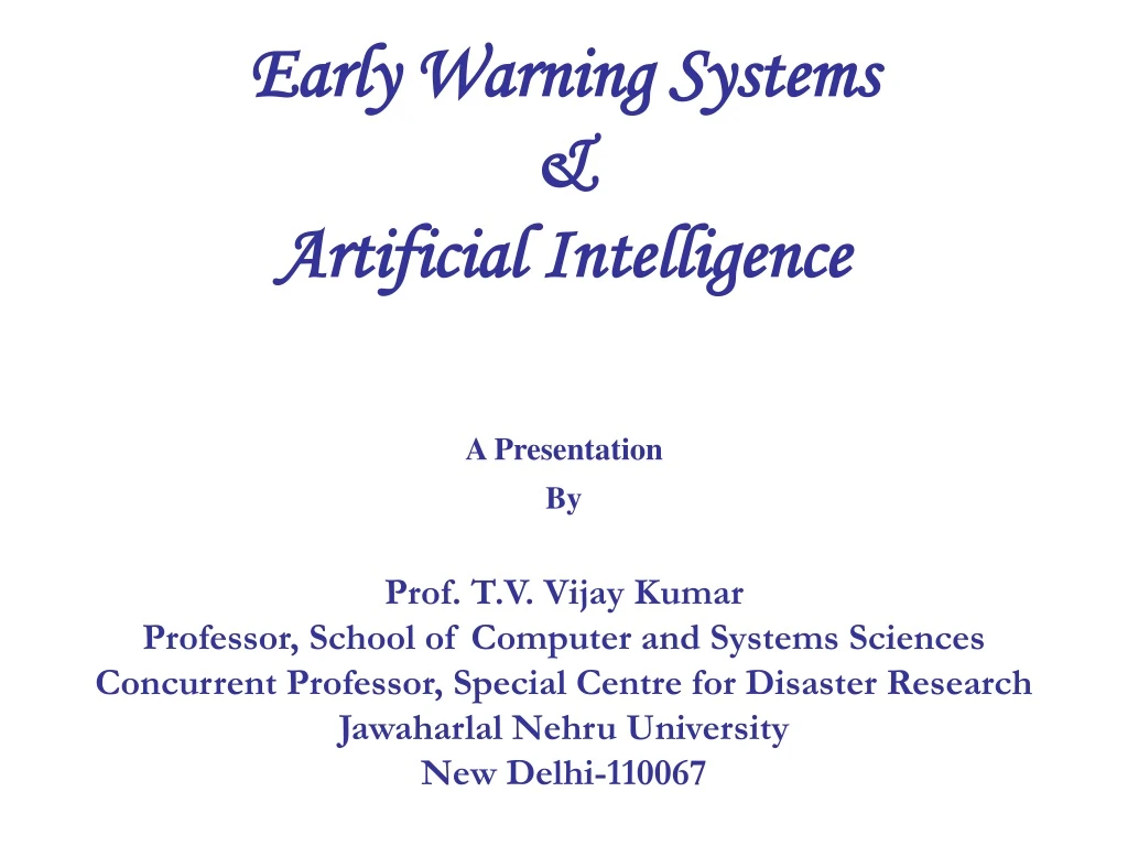 early warning systems artificial intelligence