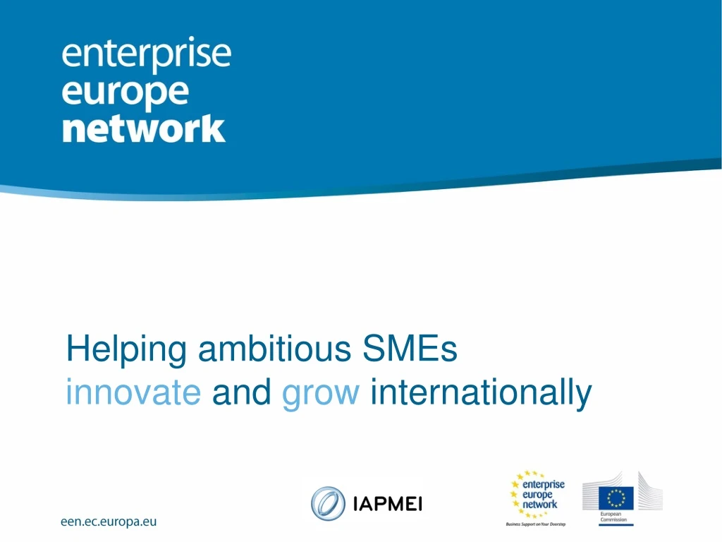 helping ambitious smes innovate and grow