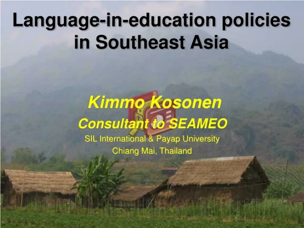 Language-in-education policies  in Southeast Asia