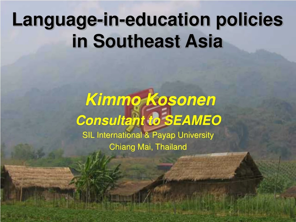 language in education policies in southeast asia