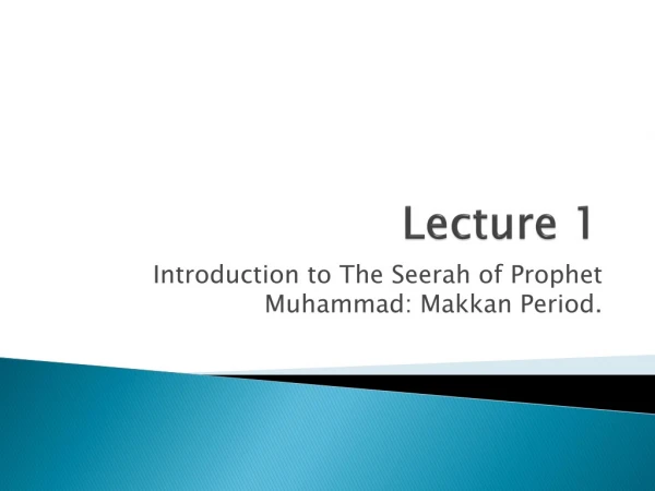 Lecture 1