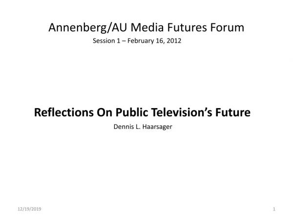 Annenberg/AU Media Futures Forum