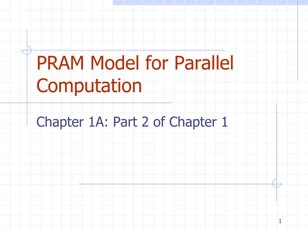 pram model for parallel computation