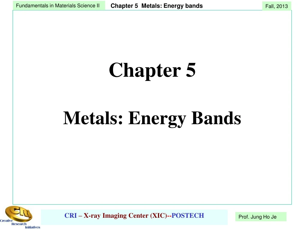 chapter 5 metals energy bands