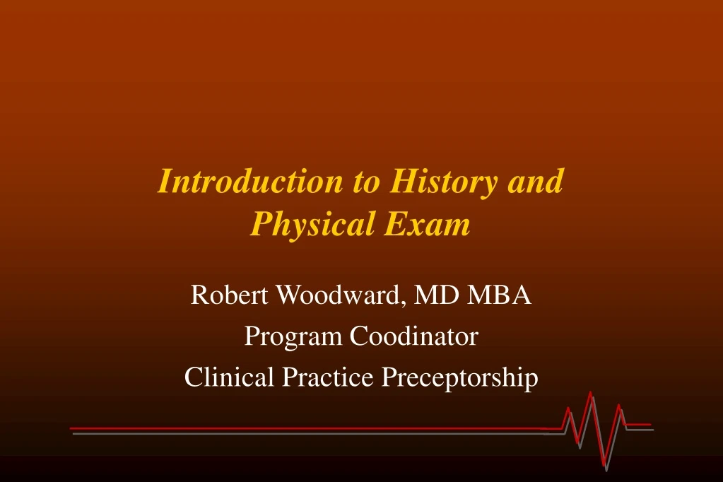 introduction to history and physical exam