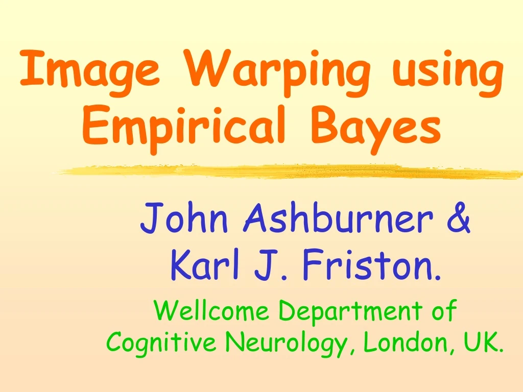 image warping using empirical bayes