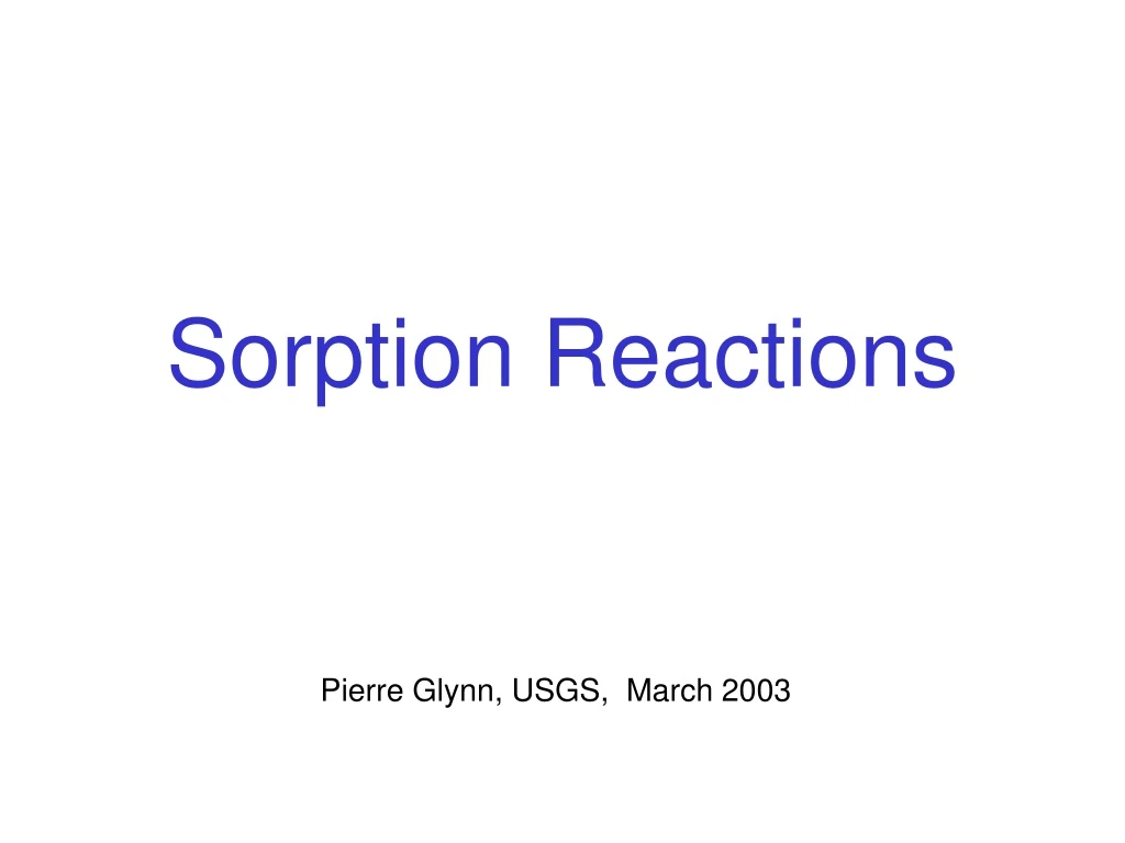sorption reactions