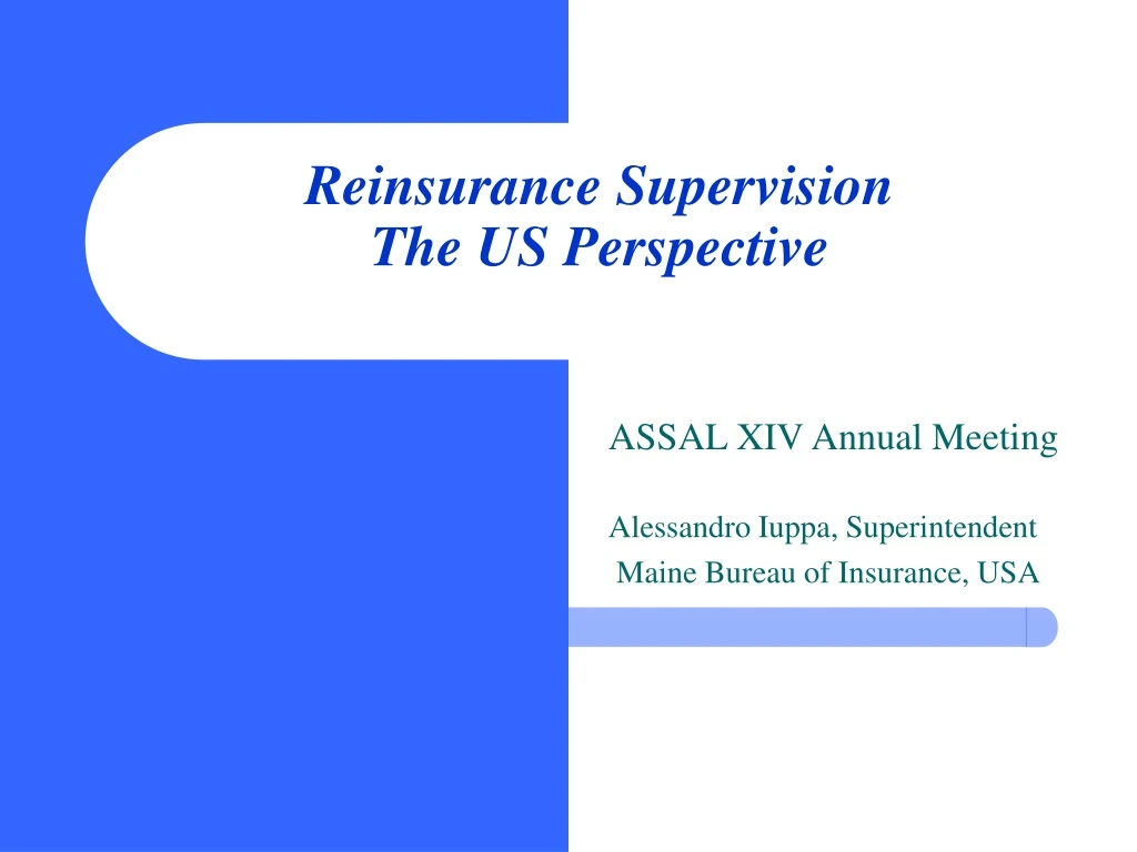 reinsurance supervision the us perspective