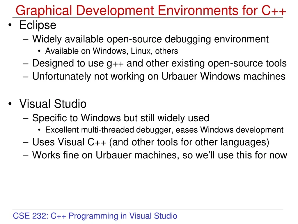graphical development environments for c