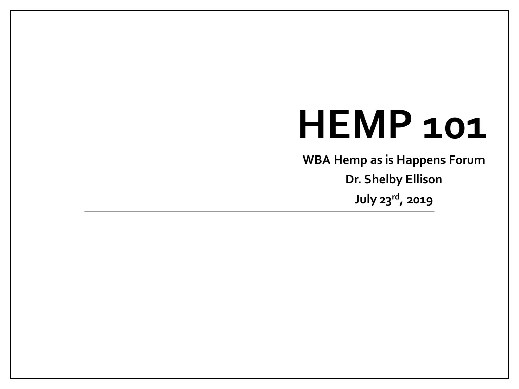 hemp 101