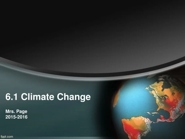 6.1 Climate Change