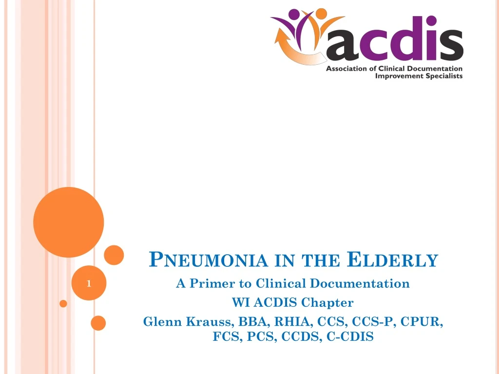 pneumonia in the elderly