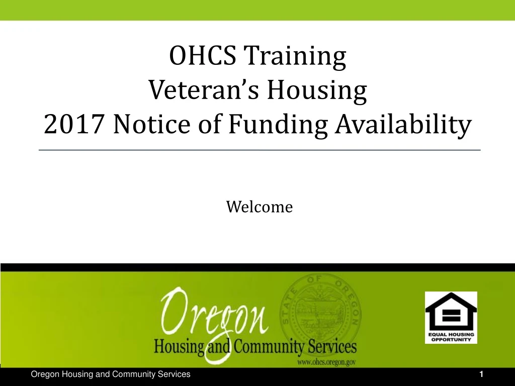 ohcs training veteran s housing 2017 notice of funding availability