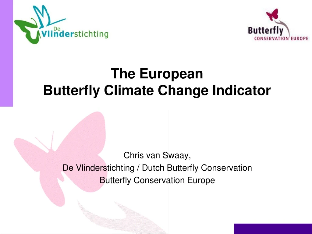 the european butterfly climate change indicator