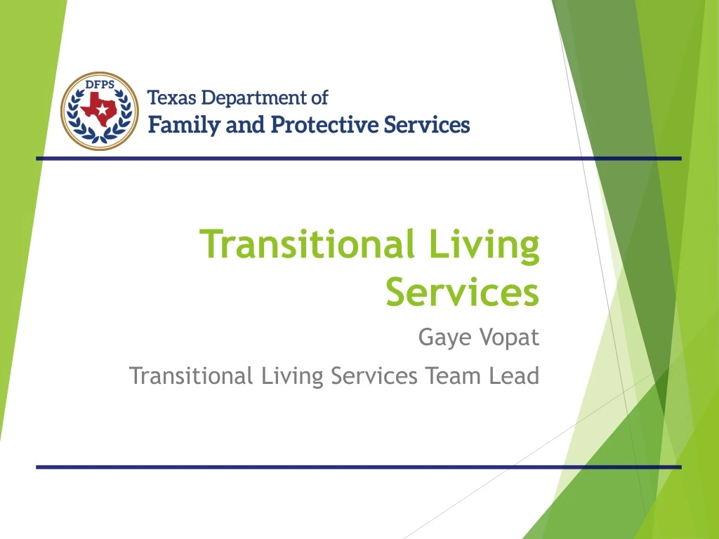 transitional living services