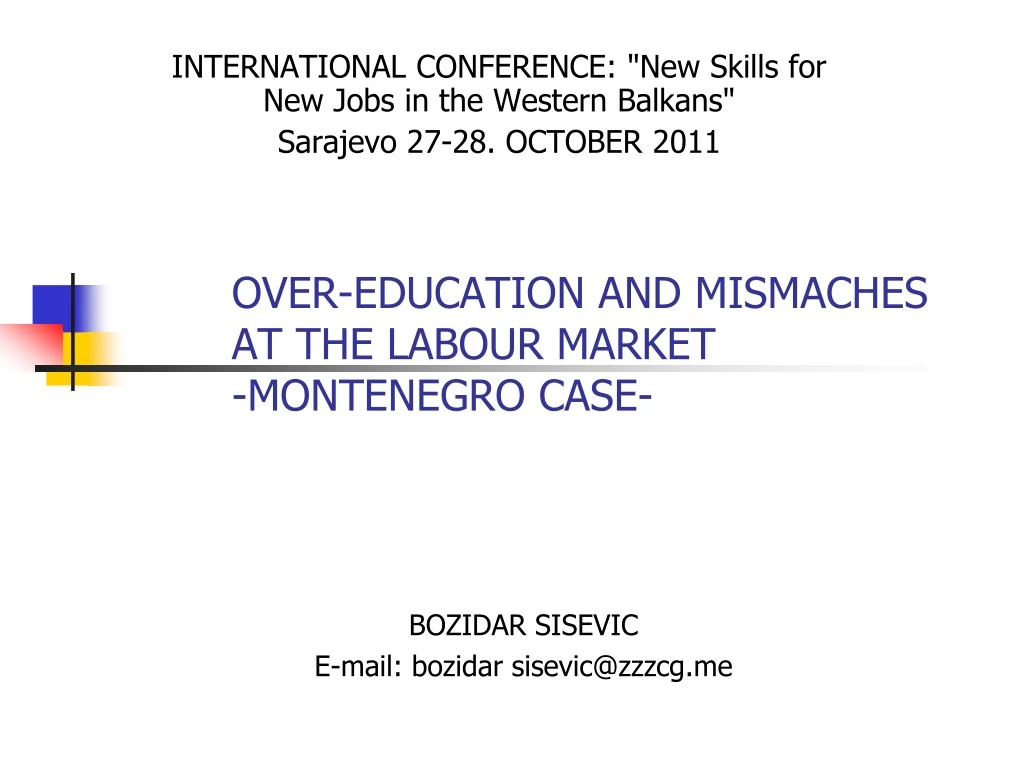 over education and mismaches at the l abour market montenegro case