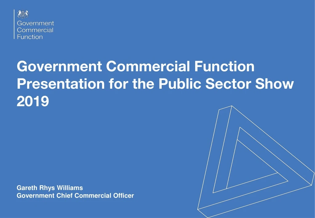 government commercial function presentation for the public sector show 2019
