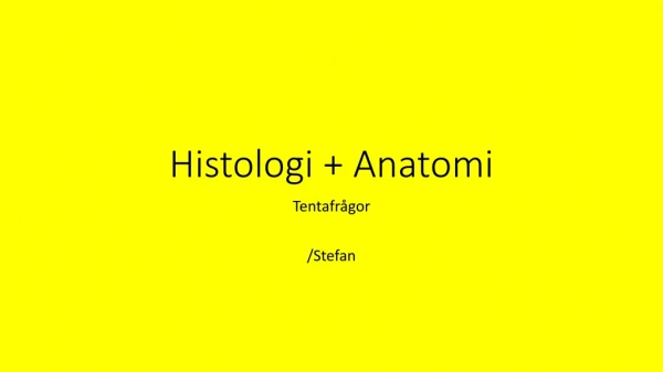 Histologi + Anatomi