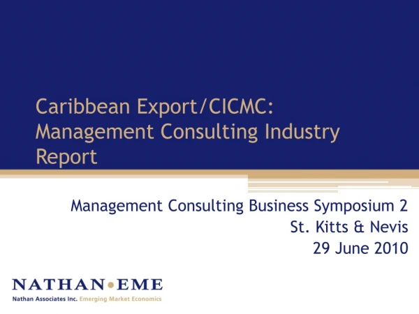 Caribbean Export/CICMC: Management Consulting Industry Report