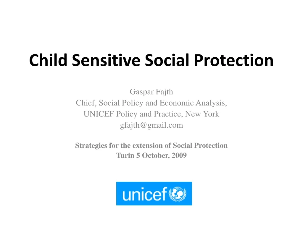 child sensitive social protection