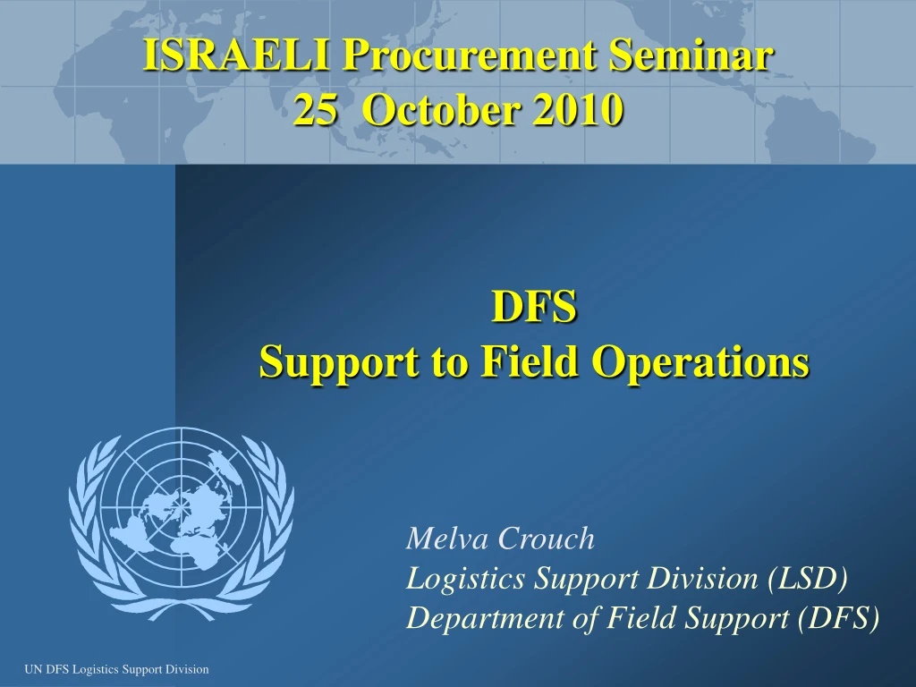 dfs support to field operations