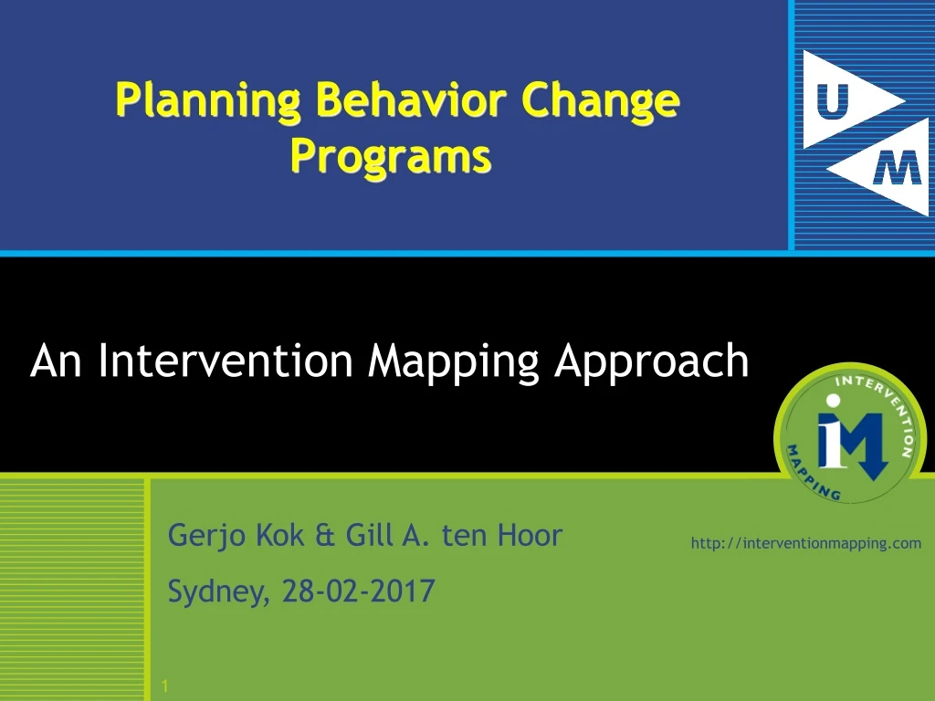 planning behavior change programs