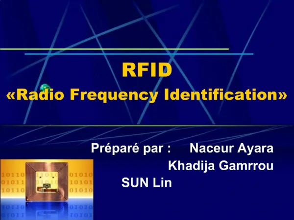 RFID Radio Frequency Identification