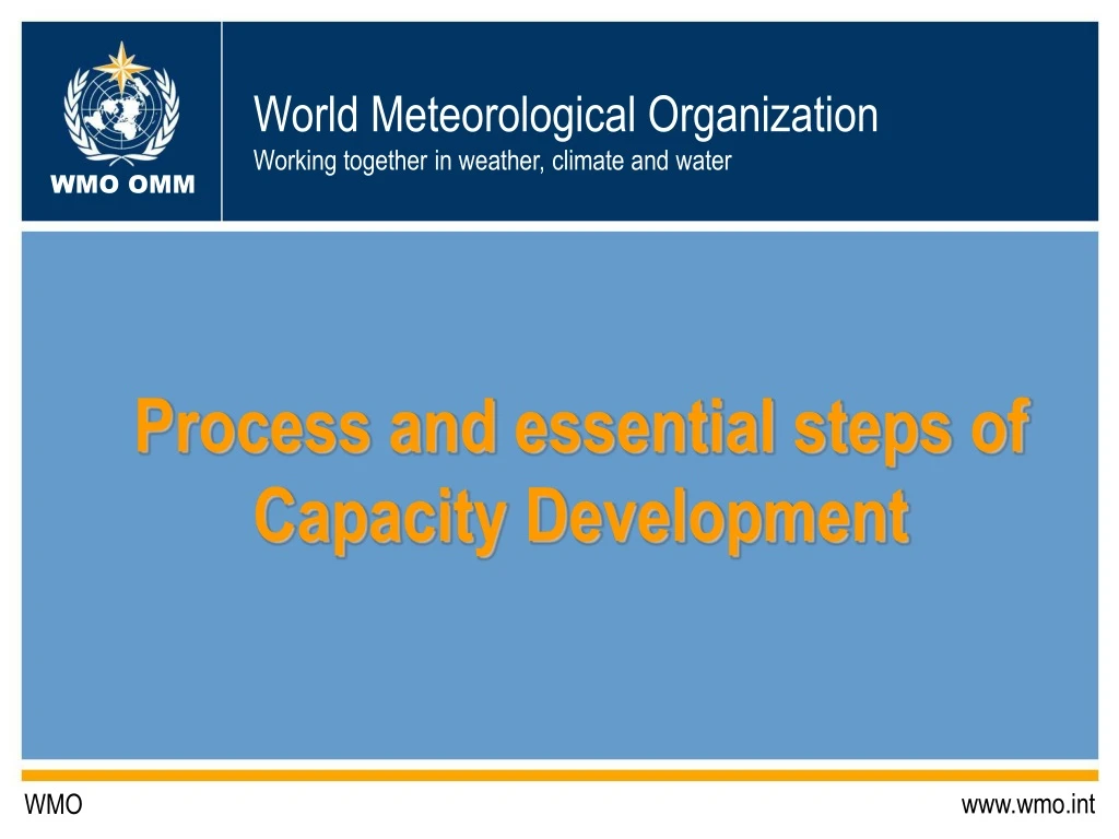 process and essential steps of capacity development
