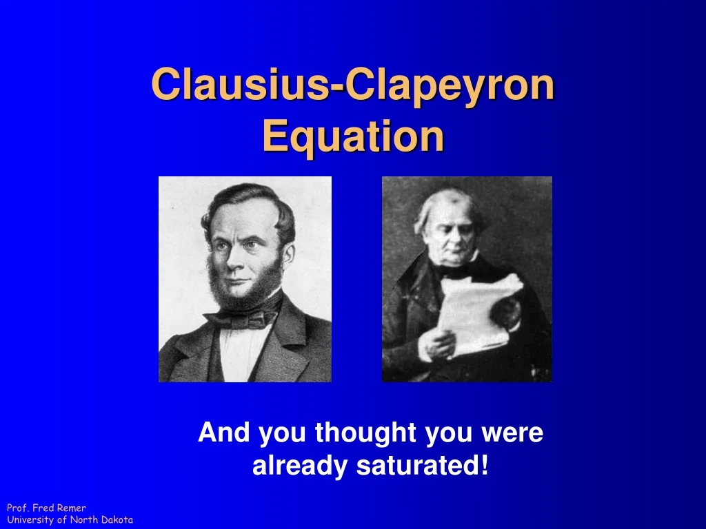 clausius clapeyron equation