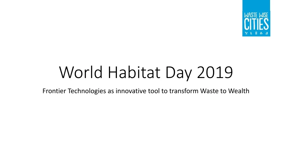 world habitat day 2019