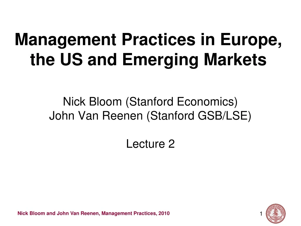 management practices in europe the us and emerging markets