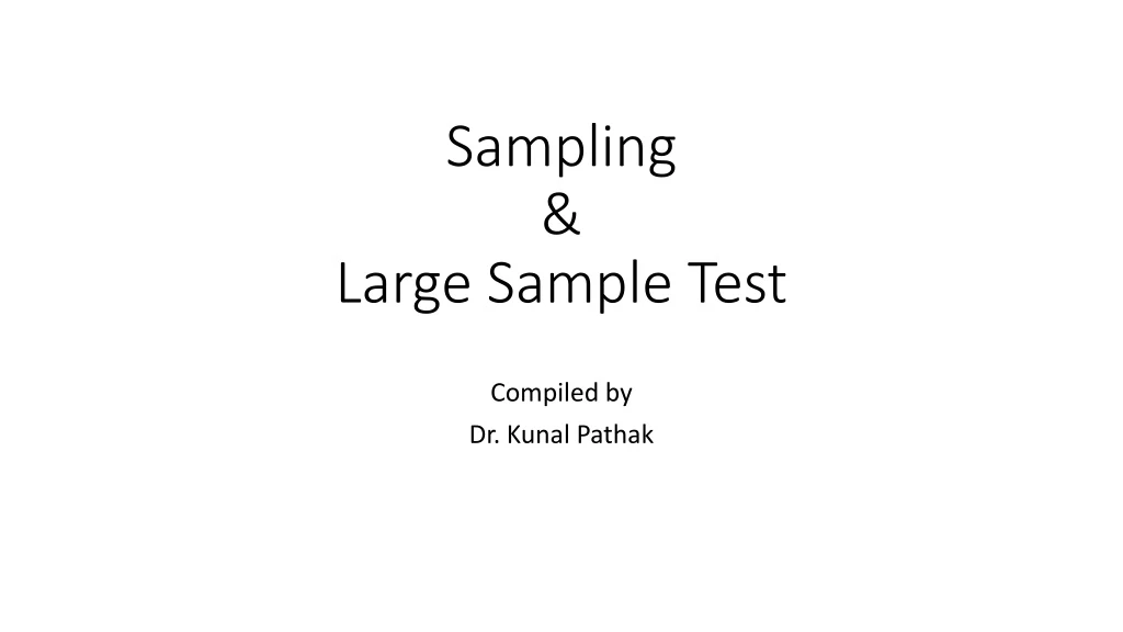 sampling large sample test
