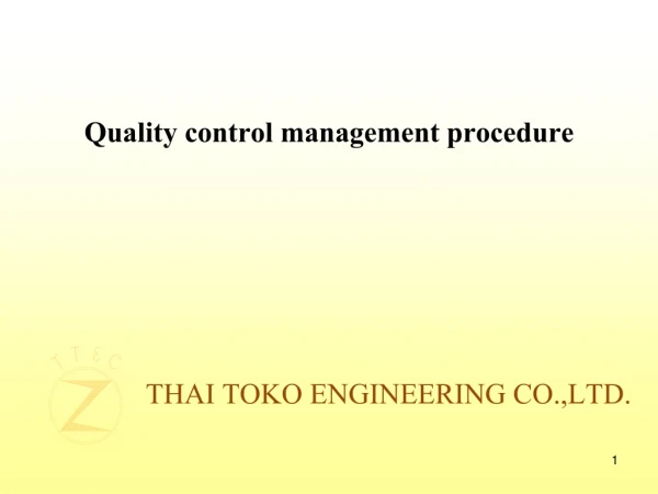 THAI TOKO ENGINEERING CO.,LTD.