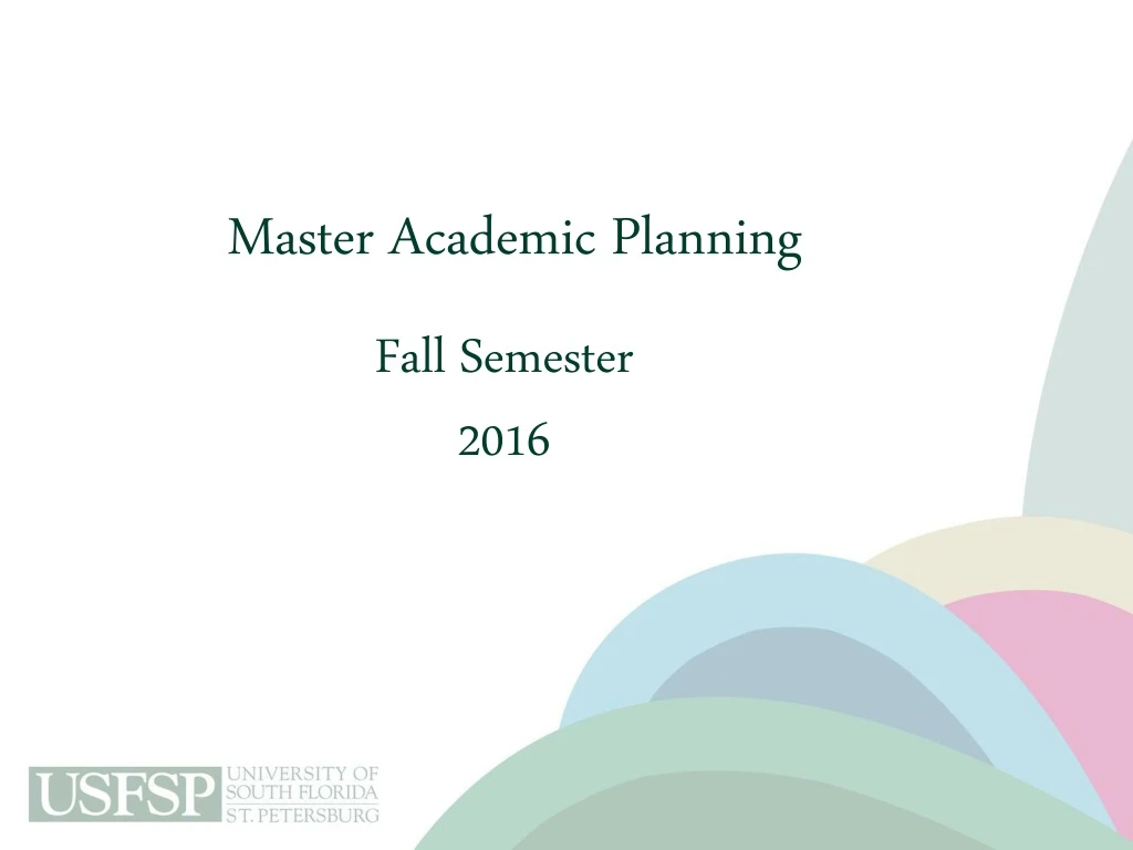 master academic planning